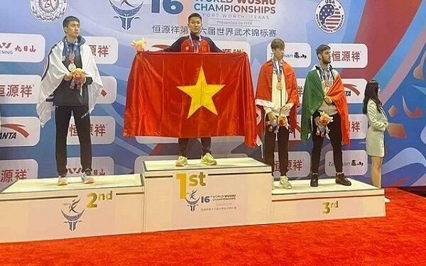 Nam vận động viên Quảng Nam xuất sắc giành HCV wushu thế giới
